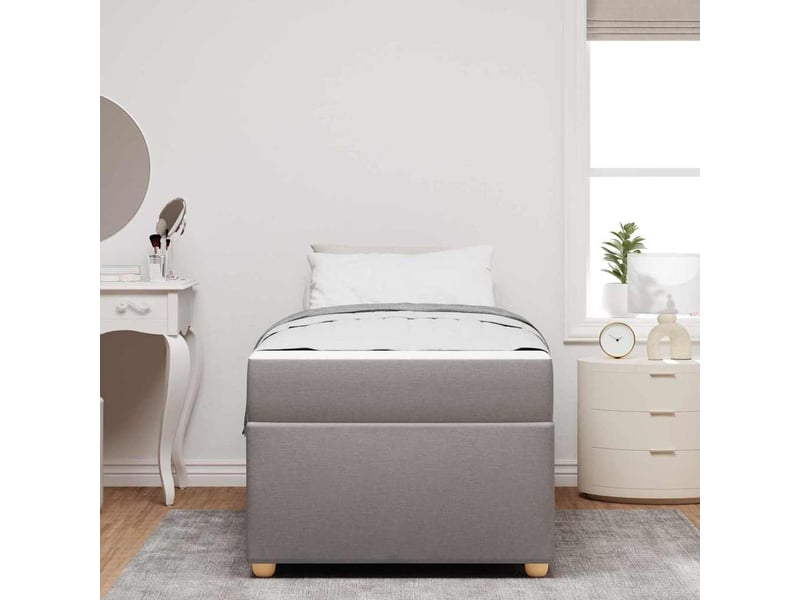 Lit simple- lit adulte - cadre de lit taupe 80 x 200 cm tissu - Conforama B