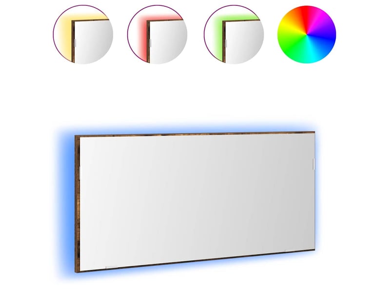  Miroir marron 80 x 37 cm verre et bois ingénierie cf62798  - Conforama C