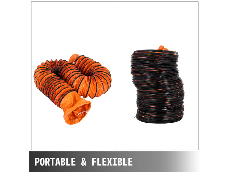 Tuyau de ventilation longueur 5 m, conduit flexible en pvc, tuyau deevacuation flexible pour ventilateur d’un diametre de 305 mm, gaine flexible pliable pour extracteur deair echappement usine - Conforama C