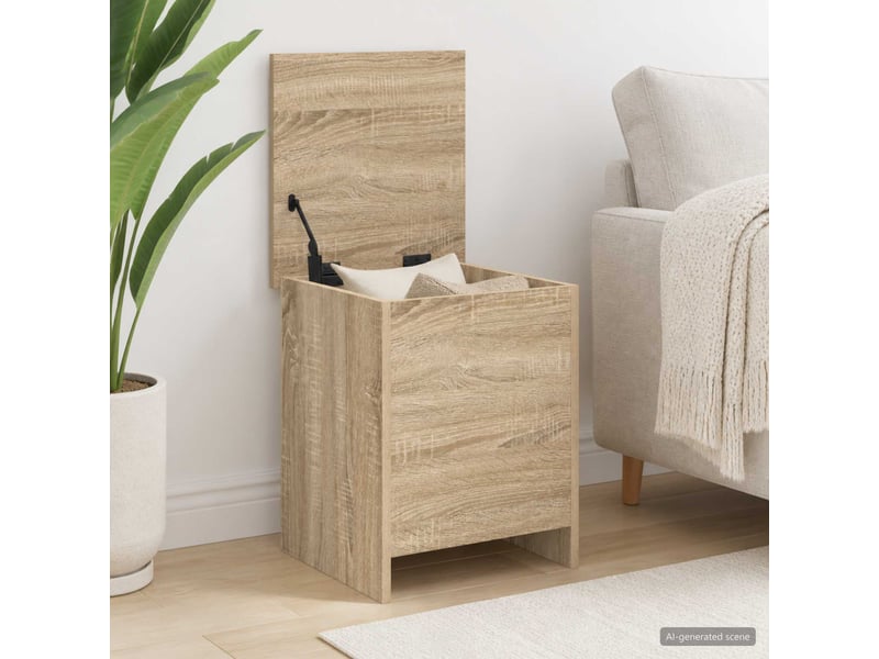  Coffre de rangement avec stockage chêne sonoma 40x40x50 cm  - Conforama B