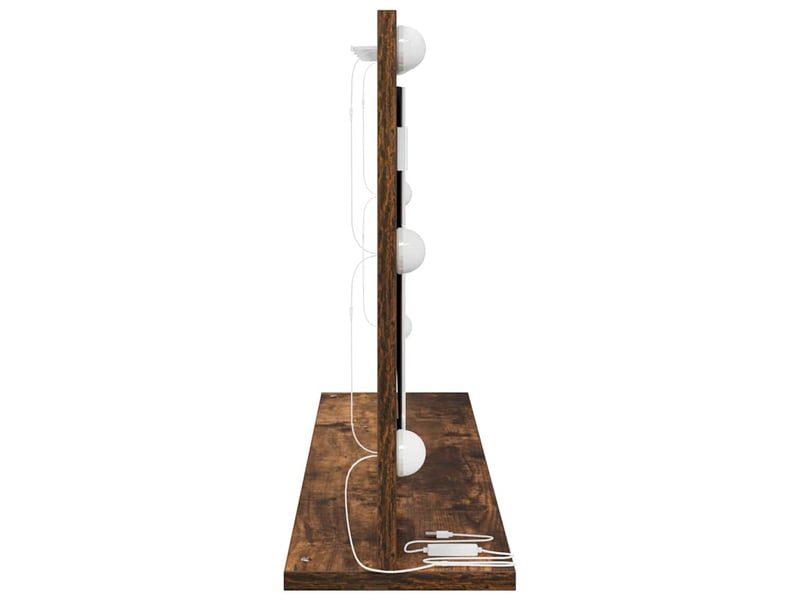Miroir de vanité, miroir de coiffeuse chêne fumé 80 x 45 x 18 cm rectangulaire cf62760 - Conforama E