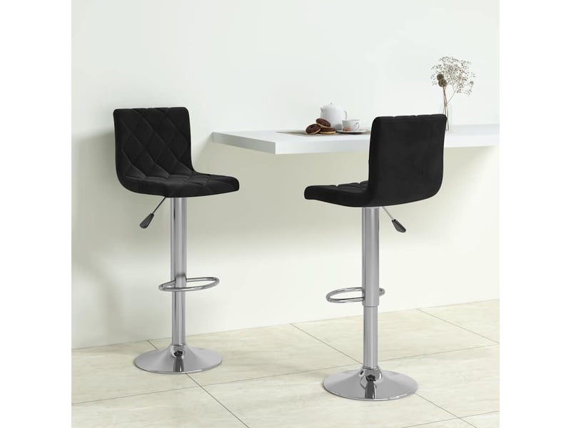  Lot de 2 tabouret de bar, chaise de bar noir velours shl26922  - Conforama B