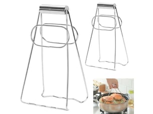 2 pièces pince attrape plat chaud set, 2 tailles anti-brûlure pince à acier inoxydable, pinces à aliments chauds de cuisine, anti-brûlure clip pour