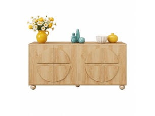 Buffet 4 porte(s) 0 tiroir(s) REDOM - 160 cm coloris naturel