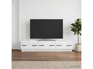 Meuble tv coloris blanc 147 cm <strong></strong>  <strong></strong>