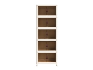 Meuble de rangement pliable 5 53x30x156 cm,porte magnétique transparente et 4 roulettes multidirectionnelles,aux chambres salon