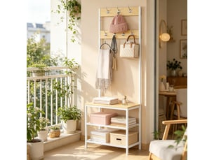 Porte-manteau polyvalent, porte-vêtements moderne, organisateur de vêtements design 3 en 1, porte-vêtements de couloir (uniquement avec