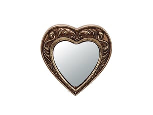 Miroir arrondi(e) à fixer coloris doré <strong>EMDE</strong> <strong></strong> - 8 cm x 7 cm