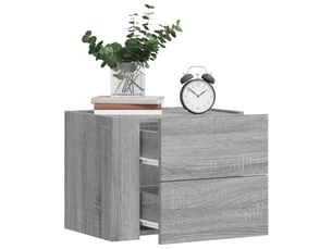 Table de chevet - cabinet de chevet - table de nuit murale sonoma gris 45x30x35 cm