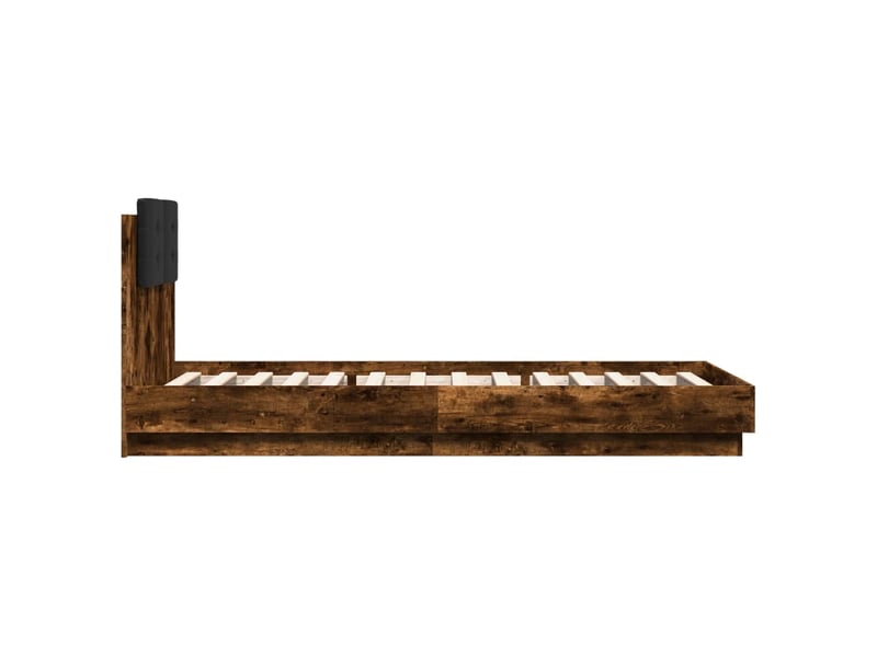  Lit simple- lit adulte -  cadre de lit sans matelas chêne fumé 100x200 cm  - Conforama D