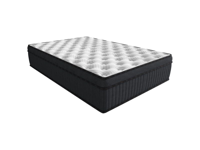  Matelas ressorts ensachés 120x190 cm somniae , accueil mémoire de forme, 25 cm d'épaisseur, noir  - Conforama A