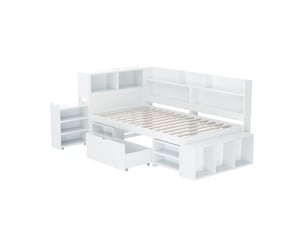 Lit combiné 90x200 cm <strong>SAPGAKS</strong>  <strong></strong> coloris blanc
