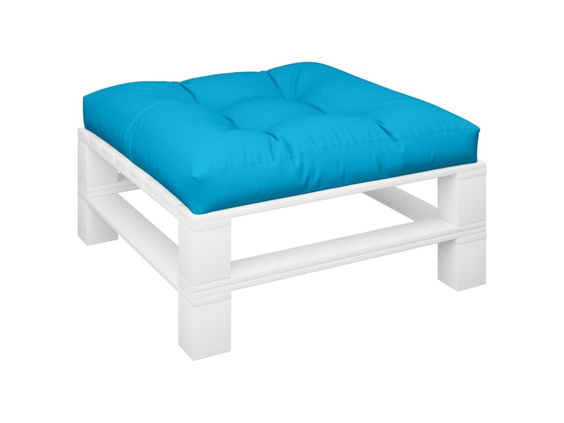  Coussin de palette, coussin de chaise, coussin de canapé bleu 70x70x12 cm tissu cf55301  - Conforama C