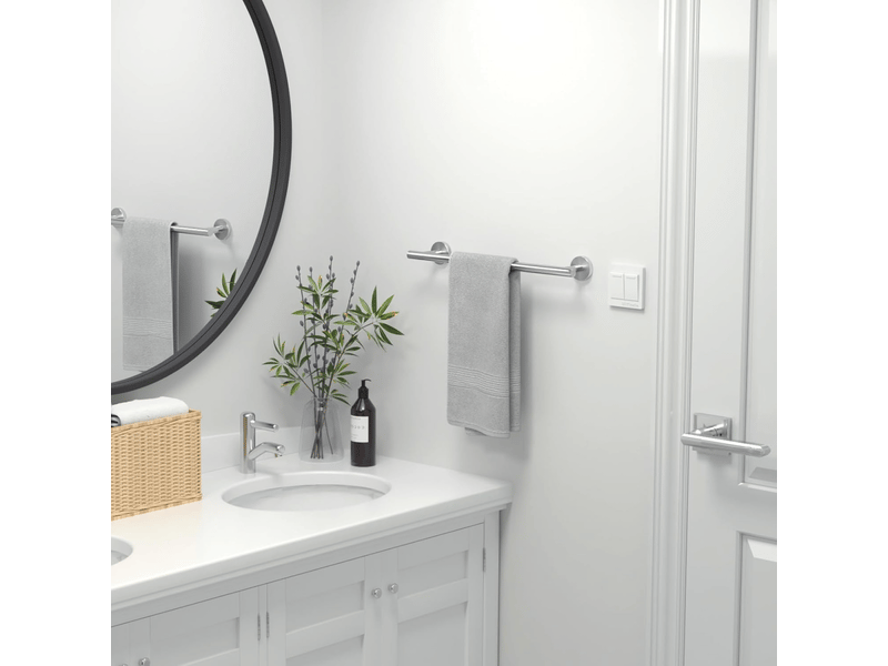  Barre porte-serviettes, porte-serviettes en acier inoxydable, convient pour la salle de bain ou la cuisine(50 cm, brossé)  - Conforama C