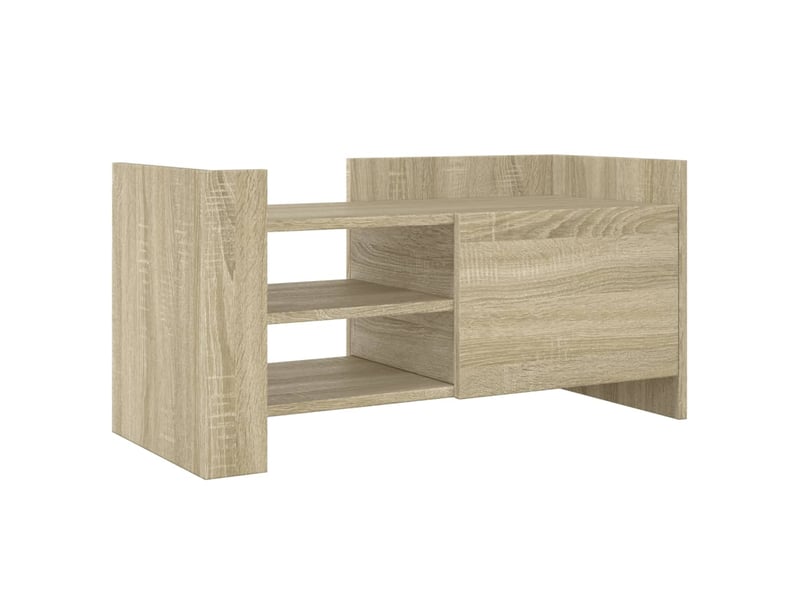 Meuble tv - banc tv - meuble de rangement chêne sonoma 80x35x40 cm bois d'ingénierie  - Conforama A
