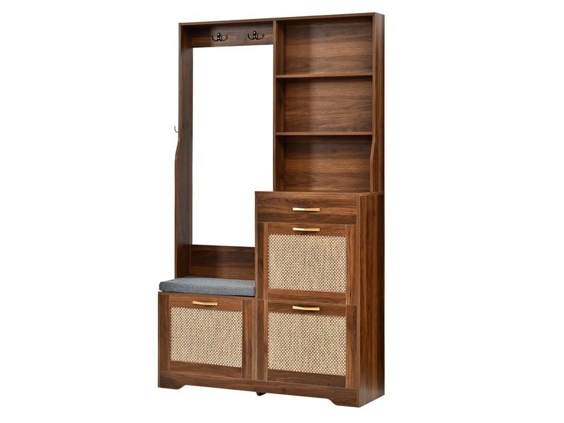  Portemanteau avec banc et rangement 100 x 170 cm en mdf  - Conforama R