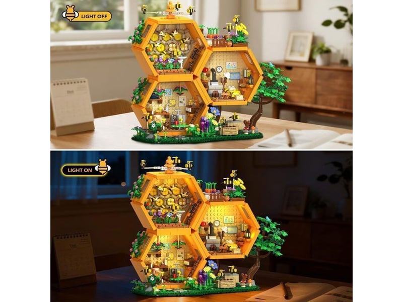  Jeu de construction maison des abeilles 1704 pieces abs avec led 151498_AABSG90824_6_DROPFR - Conforama D