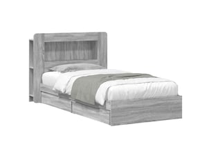 Lit simple 100x200 cm coloris gris
