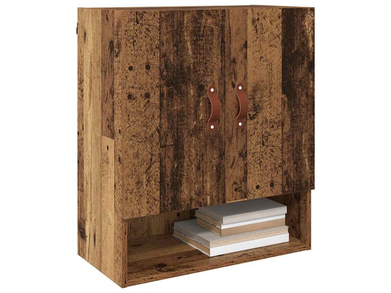 Meuble mural, rangement salon 60 x 31 x 70 cm bois d'ingénierie vieux bois shl1454 - Conforama C