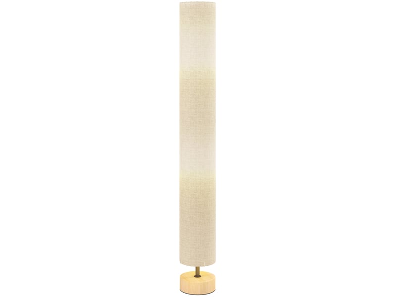  Lampadaire pour salon, puissance max. 40 w, douille e27, abat-jour en lin et structure en métal, ø 15 x 120 cm, gris  - Conforama A