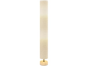Lampadaire pour salon, puissance max. 40 w, douille e27, abat-jour en lin et structure en métal, ø 15 x 120 cm, gris