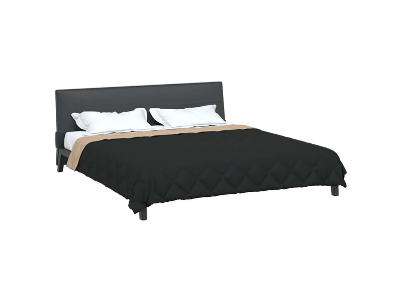  Duvet - couette complet toute l'année noir et taupe 220 x 240 cm  - Conforama C