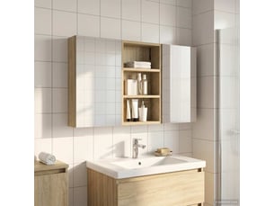 Ensemble de meubles de salle de bain 3 pcs 90x10.5x50 cm shl2783