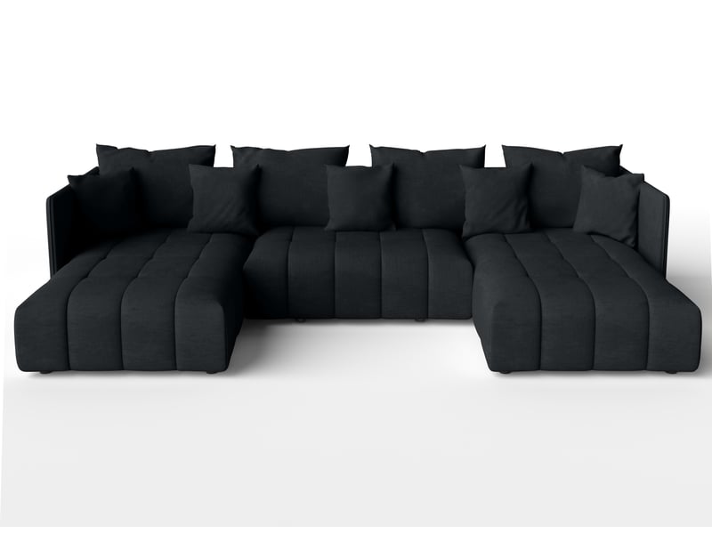  Canapé u mersino canapé panoramique convertible anthracite Mersino - Conforama A