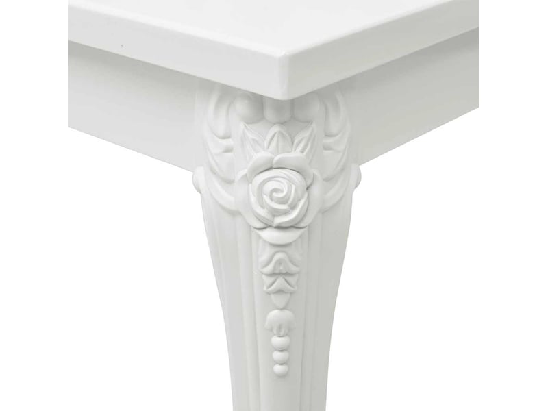  Table basse - table de salon - table à thé 115x65x42 cm blanc brillant  - Conforama D