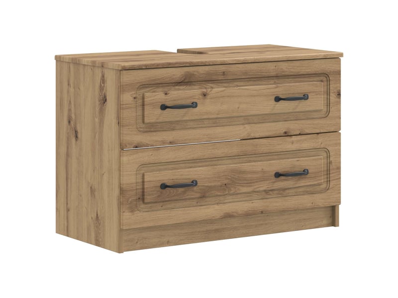Meuble sous lavabo de salle de bain utrecht chêne artisanal cf64929 - Conforama A