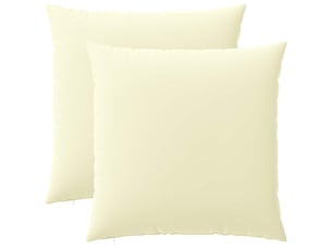 Lot de 2 housses de coussin heerlen crème 80 x 80 cm polyester cf49438