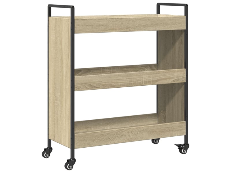 Desserte de cuisine, chariot de rangement chêne sonoma 70x30x82 cm bois d'ingénierie - Conforama A
