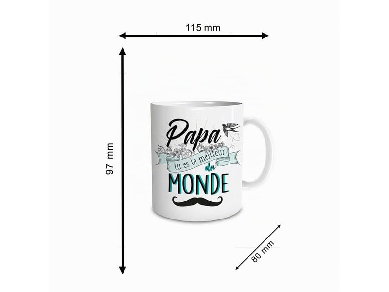  Les trésors de lily - fête des pères mug papa tu es le meilleur du monde  - Conforama D