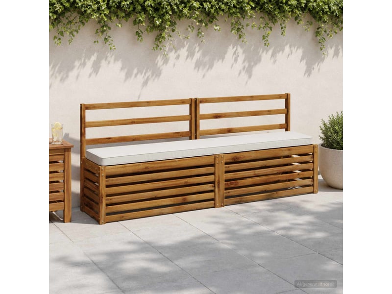Lot de 2 coussins de banc, coussins d'assise vught 100 % polyester blanc cf58405 - Conforama B