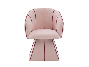 Fauteuil fixe pivotant  PANGIVO W3056P449206 Tissu rose vendu A l'unité