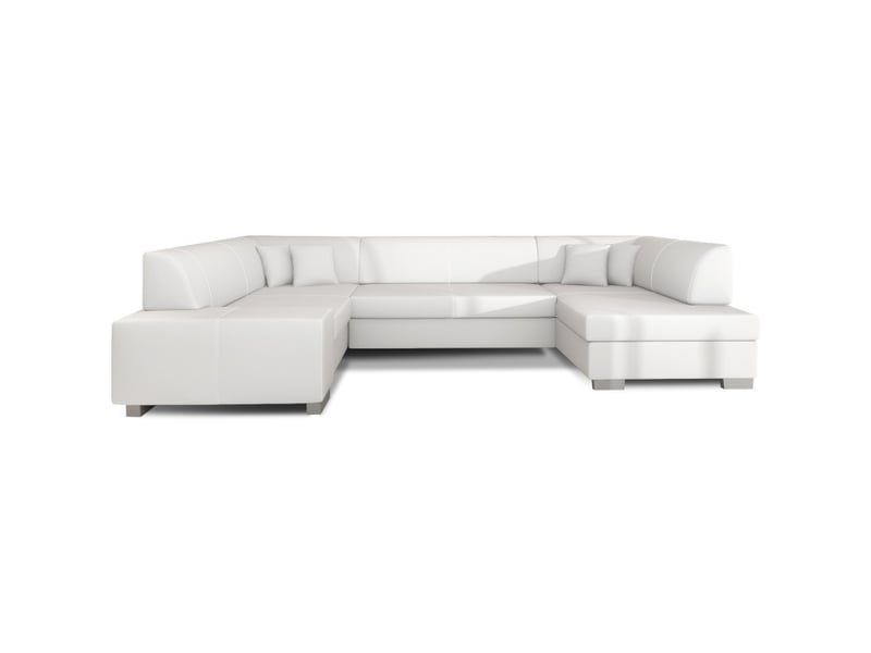 Canapé panoramique en u blanc convertible 6 places havane confort panoramique - Conforama A