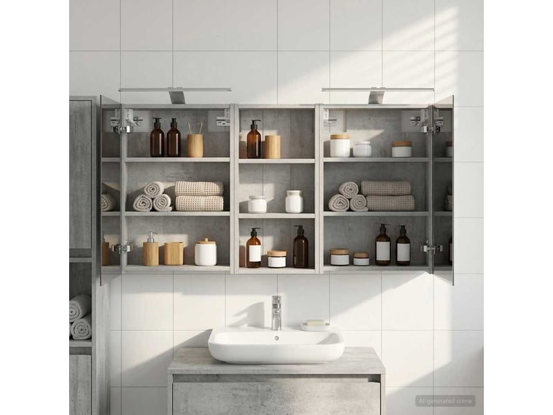 Ensemble de meubles de salle de bain 3 pcs 110x10.5x60.5 cm shl462 - Conforama D