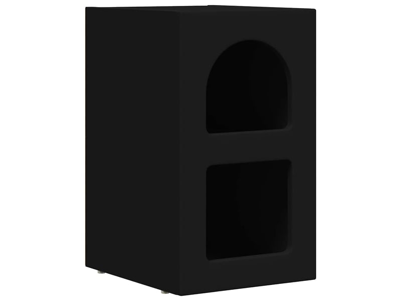  Table de chevet - cabinet de chevet - table de nuit elst noir 29,5 x 33,5 x 50 cm bois d'ingénierie  - Conforama A