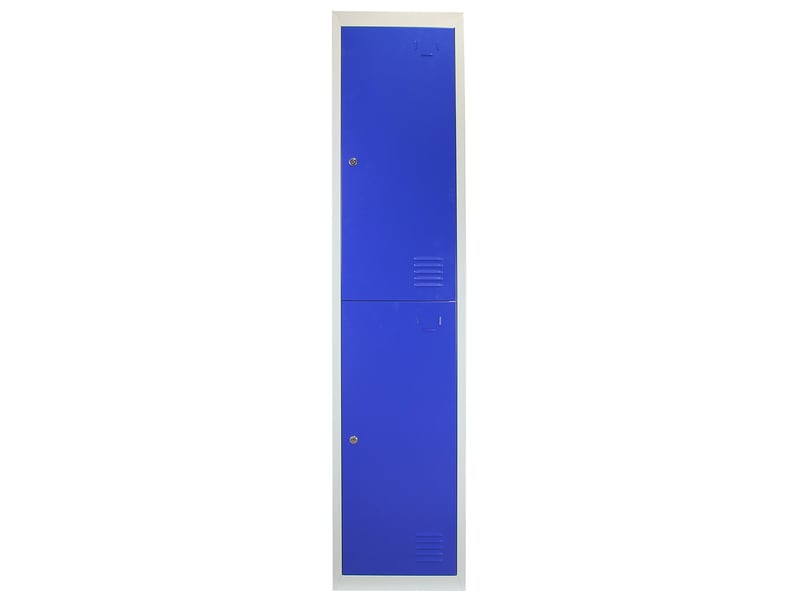  Casiers métalliques bleu &amp; gris 2 portes verrouillable pour ecole, vestiaire, salle de sport, atelier [clés &amp; aimants inclus] - facile à monter 23977 - Conforama B