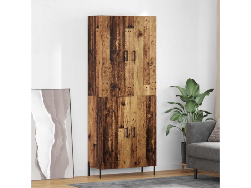  Buffet - haut armoire bois ancien 69,5 x 34 x 180 cm bois d'ingénierie  - Conforama B