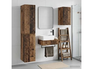 Ensemble de mobilier de salle de bain 3 pc bois ancien cf64282