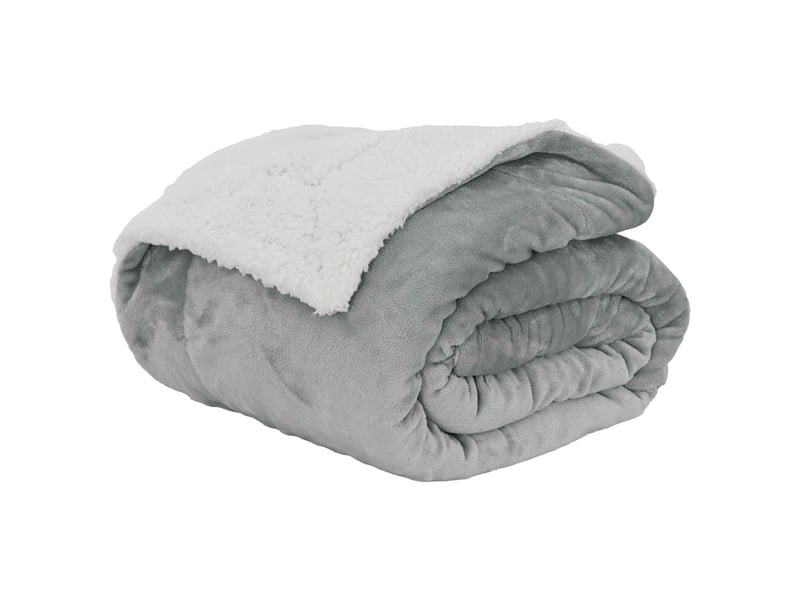  Plaid canapé gris 220x240 cm 2.67 kg polaire  - Conforama A