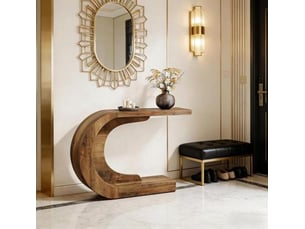 Console 0 tiroir(s) coloris marron <strong>WISHDOR</strong> <strong></strong> - longueur 110 cm - 110 cm
