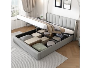 Lit coffre 180x200 cm <strong>HAUSS SPOLE</strong>  <strong></strong> coloris gris
