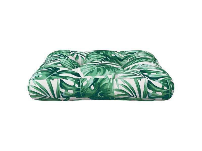  Coussin de palette, coussin de chaise, coussin de canapé motif de feuilles 58x58x10 cm tissu cf55387  - Conforama E