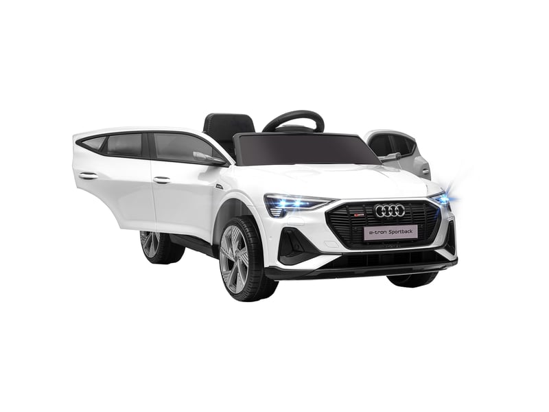  Voiture électrique audi e-tron sportback sous licence, 12 v, 5 kmh, télécommande 2,4g, led, musique, klaxon, usb mp3  - Conforama B