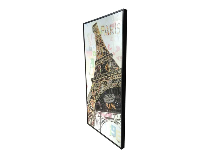  Tableau collage tour eiffel paris en papier recyclé 52x102 cm  - Conforama D