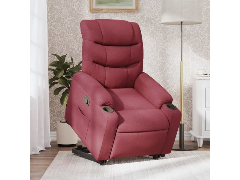  Fauteuil inclinable, fauteuil relax salon rouge bordeaux tissu shl45200  - Conforama B