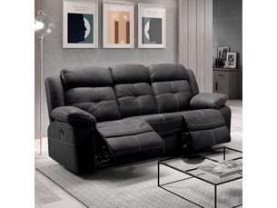 Canapé droit relax électrique <strong>ALTOBUY</strong> <strong>ADOLIS</strong> 3 places Polyester gris