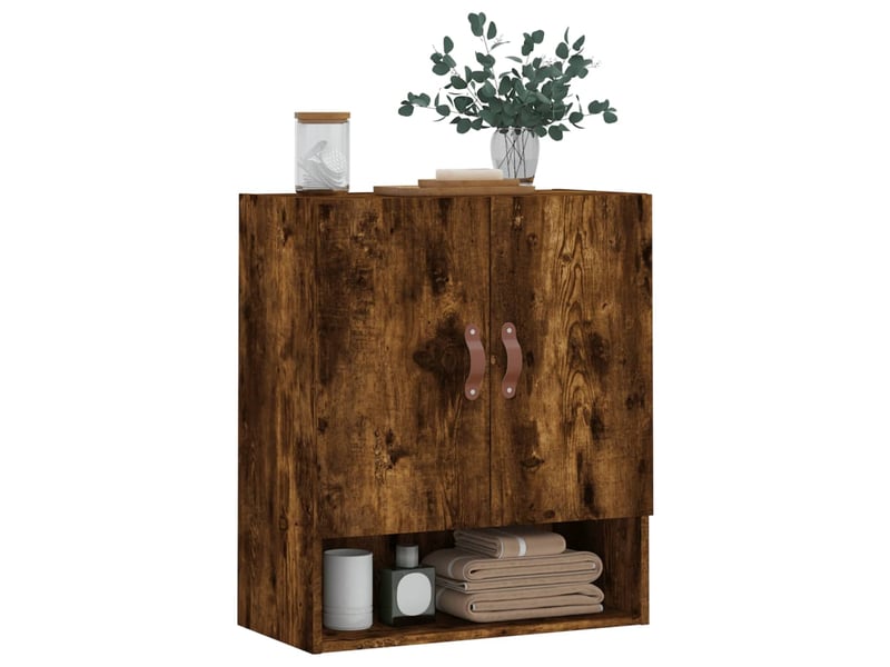  Armoire murale salon, meuble de rangement chêne fumé 60x31x70 cm bois d'ingénierie shl9308  - Conforama C